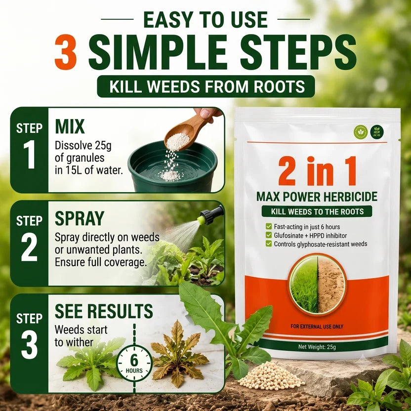 Dual-Action Weed Killer - Max Power Herbicide (Pack of 2)