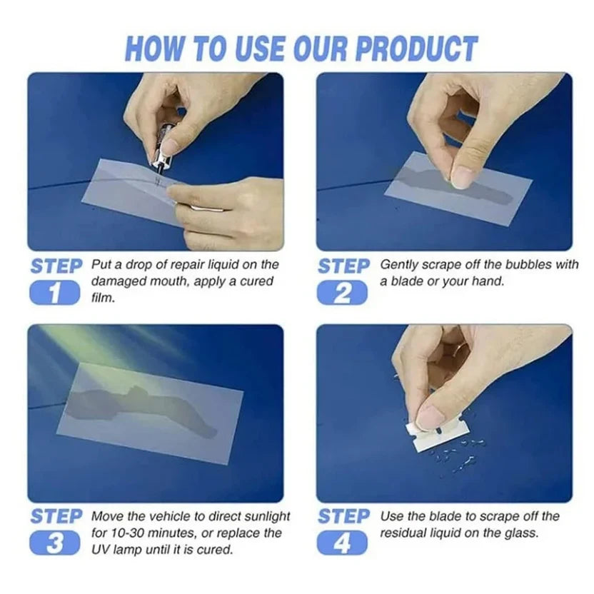 Car Windshield Crack Repair Resin Kit (PACK OF 2)